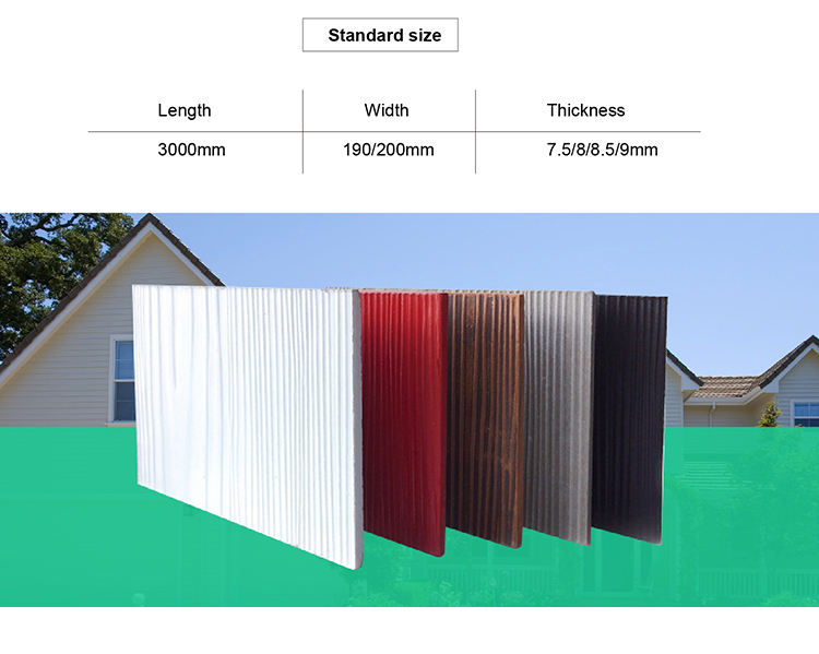 Exterior wood grain cladding material fiber cement siding board