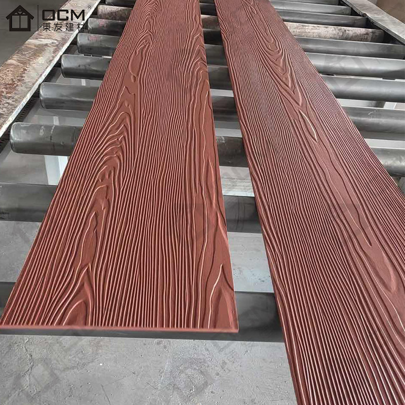 OCM Wood Grain Fiber Cement Board for Exterior Wall Cladding ASTM C1186 E84 Fireproof UKCA Certified