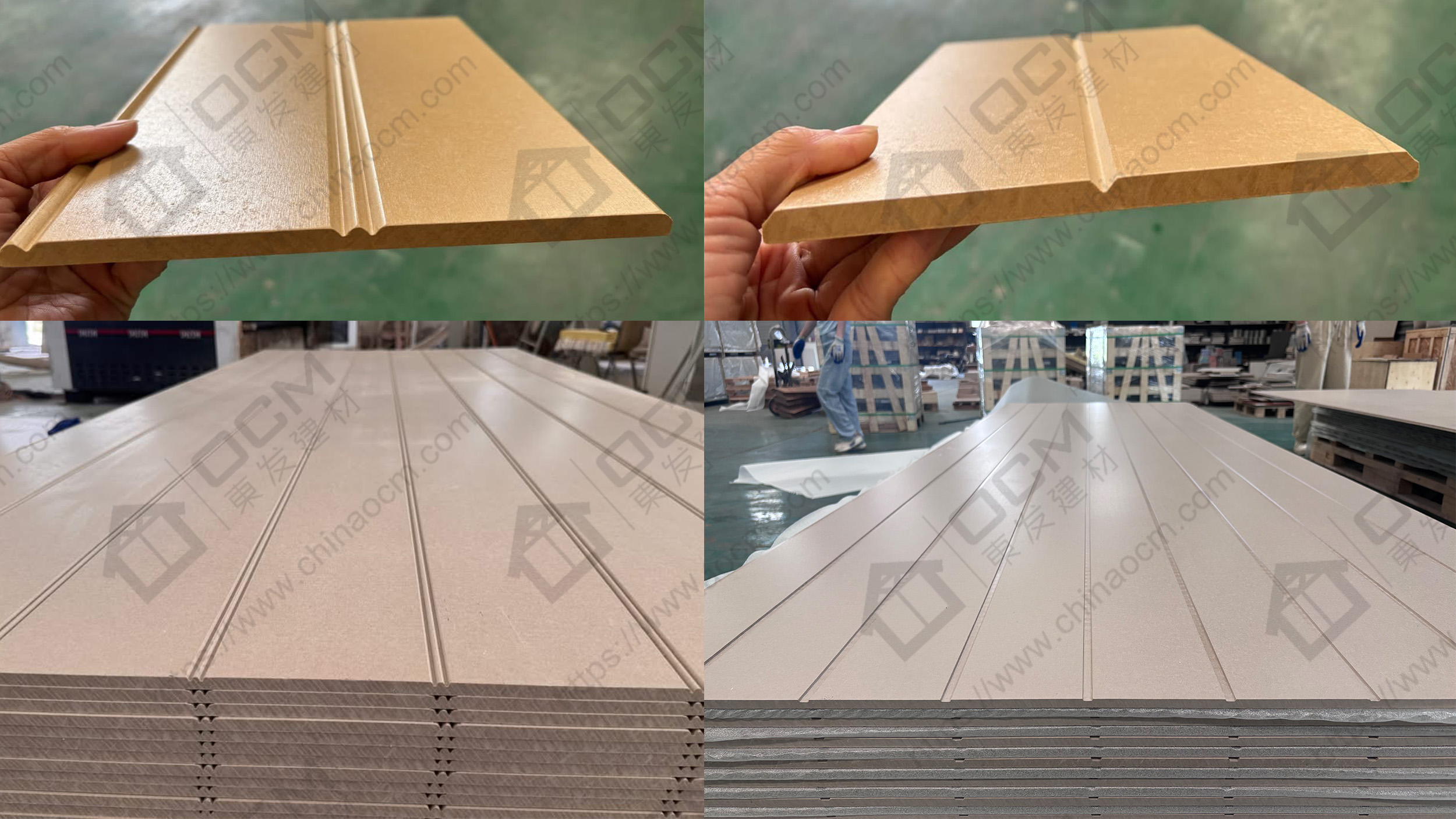 Vertical groove cement cladding