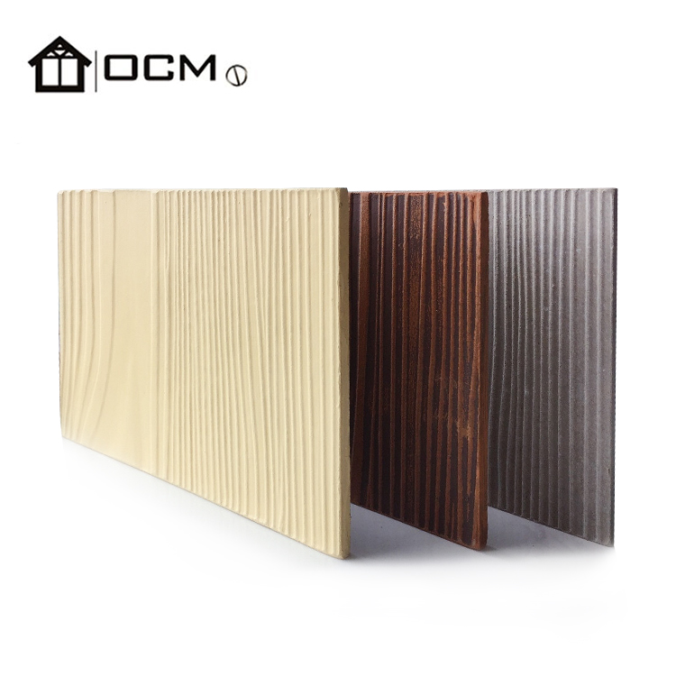 OCM Cement Sheet Cladding Wood Grain Fiber Cement Sheet Cladding External Wall