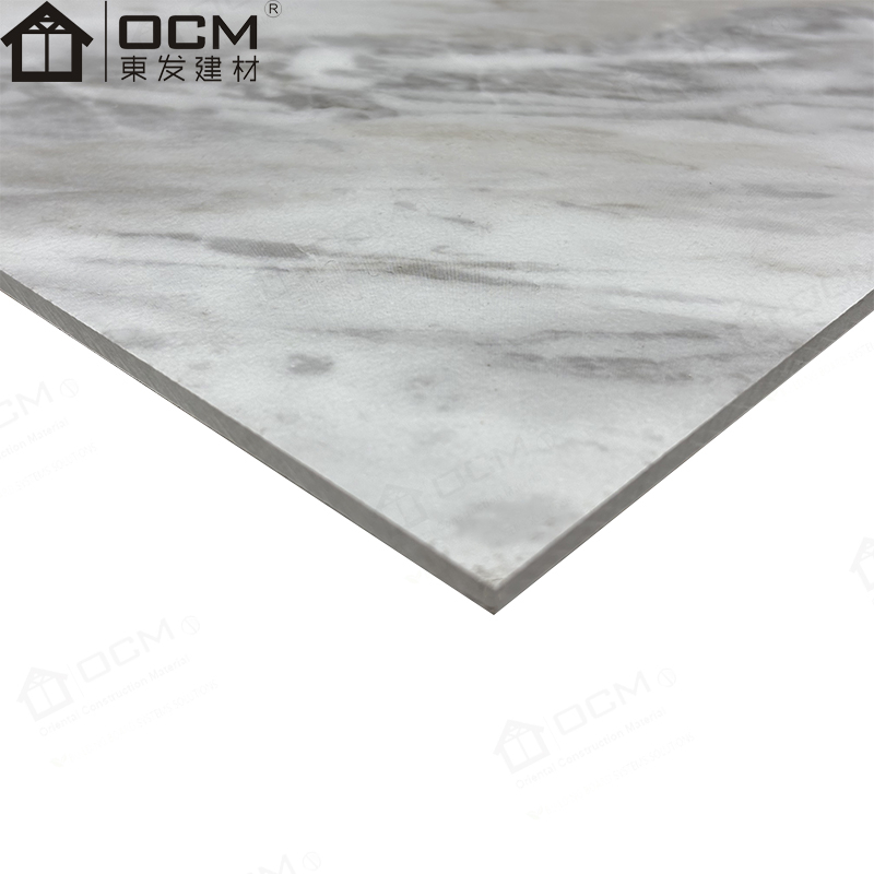 Customized Size PVC Marble Sheet with UV Coating Anti-Static Flexible Wall Panel for Bathroom Walls