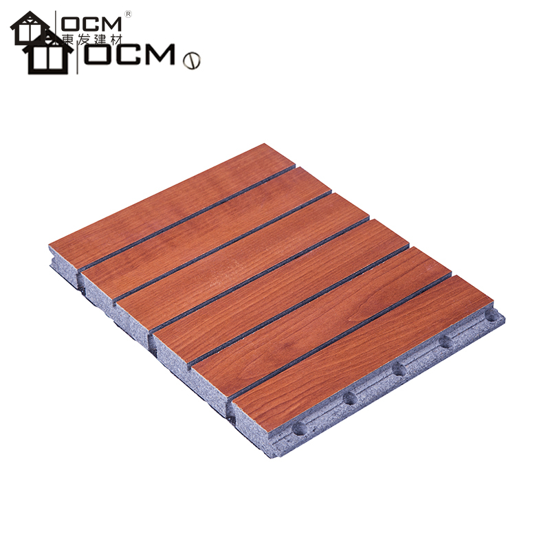 Fireproof eco-friendly Slotted Slat Wooden Wall Acoustic Panel