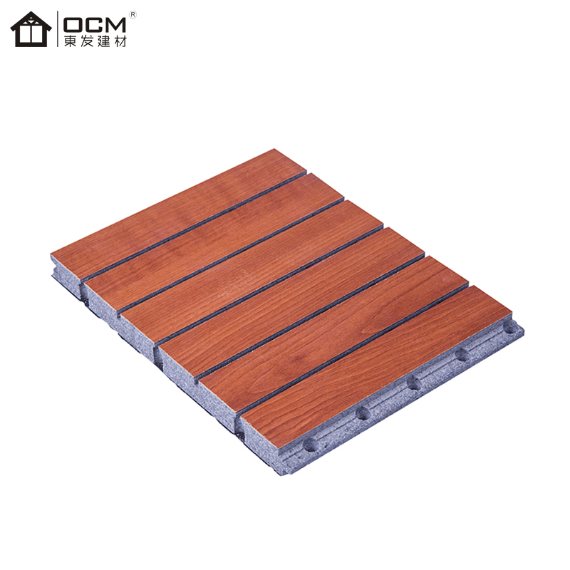 Fireproof eco-friendly Slotted Slat Wooden Wall Acoustic Panel