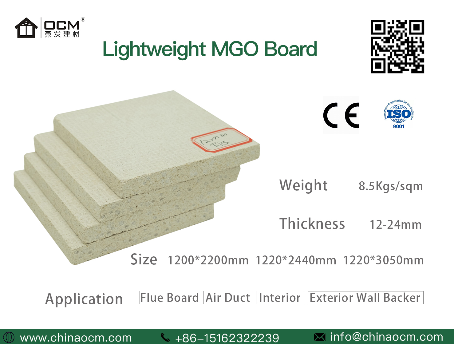 OCM Light Weight Mgo Board 12mm-24mm 