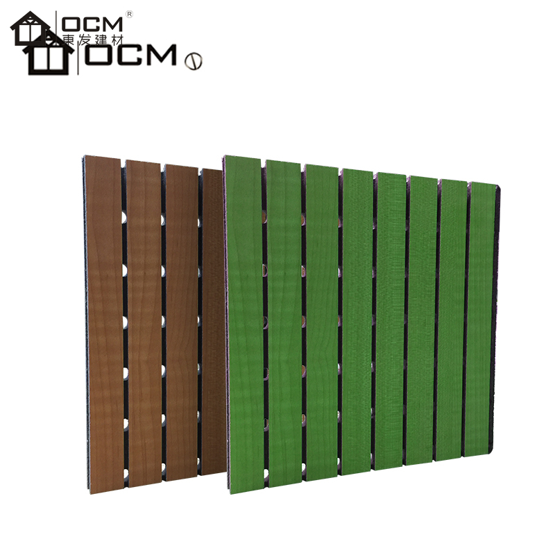 Fireproof eco-friendly Slotted Slat Wooden Wall Acoustic Panel