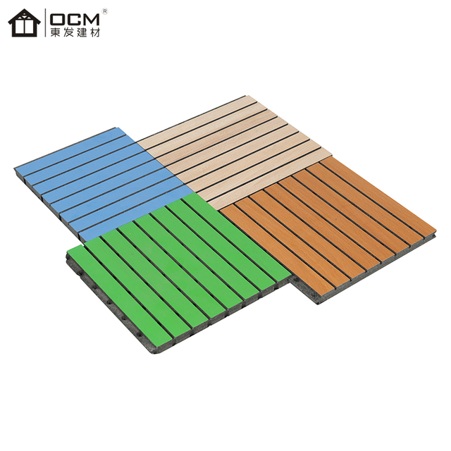 Fireproof eco-friendly Slotted Slat Wooden Wall Acoustic Panel