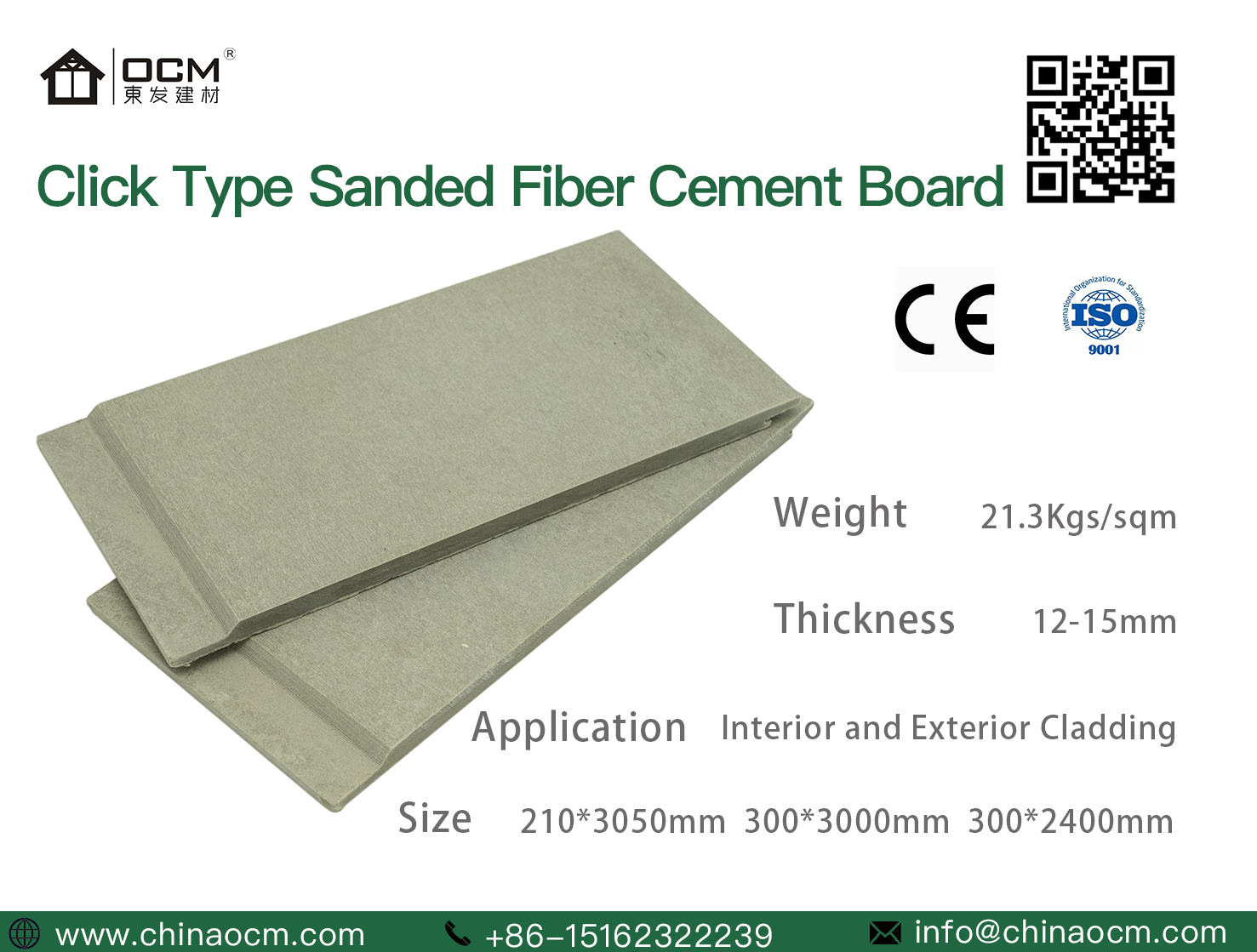 Click Type External Fiber Cement Cladding 