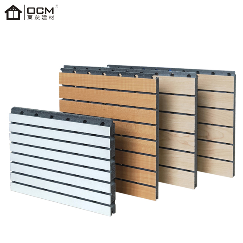 Fireproof eco-friendly Slotted Slat Wooden Wall Acoustic Panel