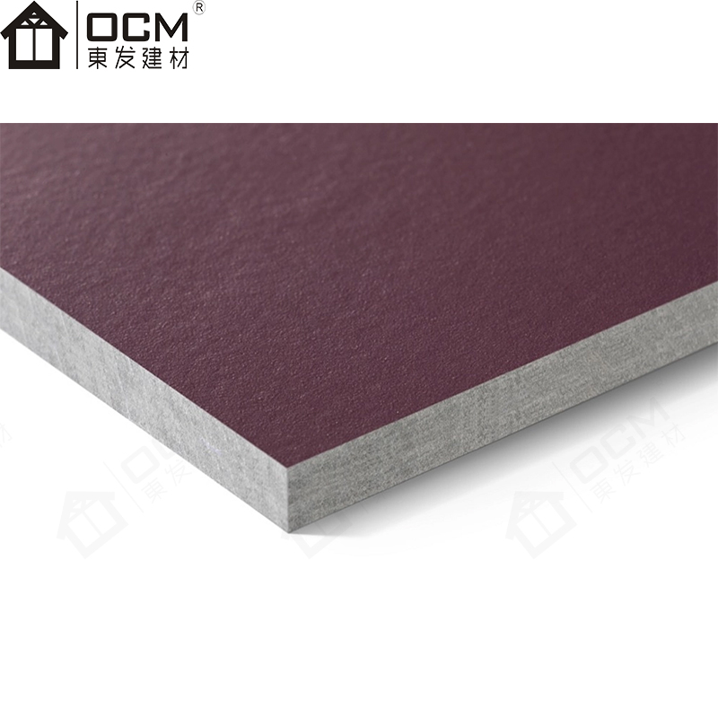OCM Through-colored Fireproof Architectural Cladding Brushed/Polished Finish Exterior Cement Board